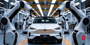 Discover how Edward Burtynsky’s photography reveals the rise of automation and robotics in China’s EV factories. Explore the future of manufacturing.