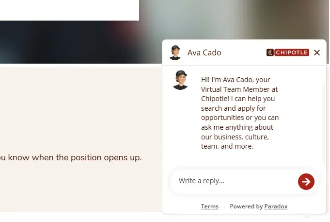 “Ava Cado,” an advanced AI-powered chatbot