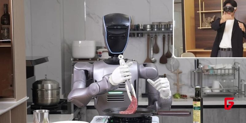Discover how a Chinese humanoid robot cooked steak remotely via VR, marking new ground in telepresence robotics.